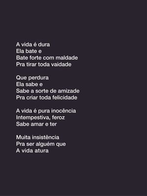 A VIDA É DURA