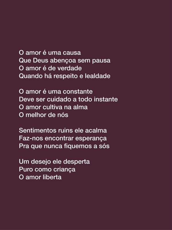 O AMOR É UMA CAUSA