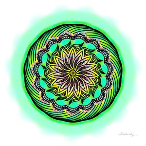 MANDALA LINEAR VERDE