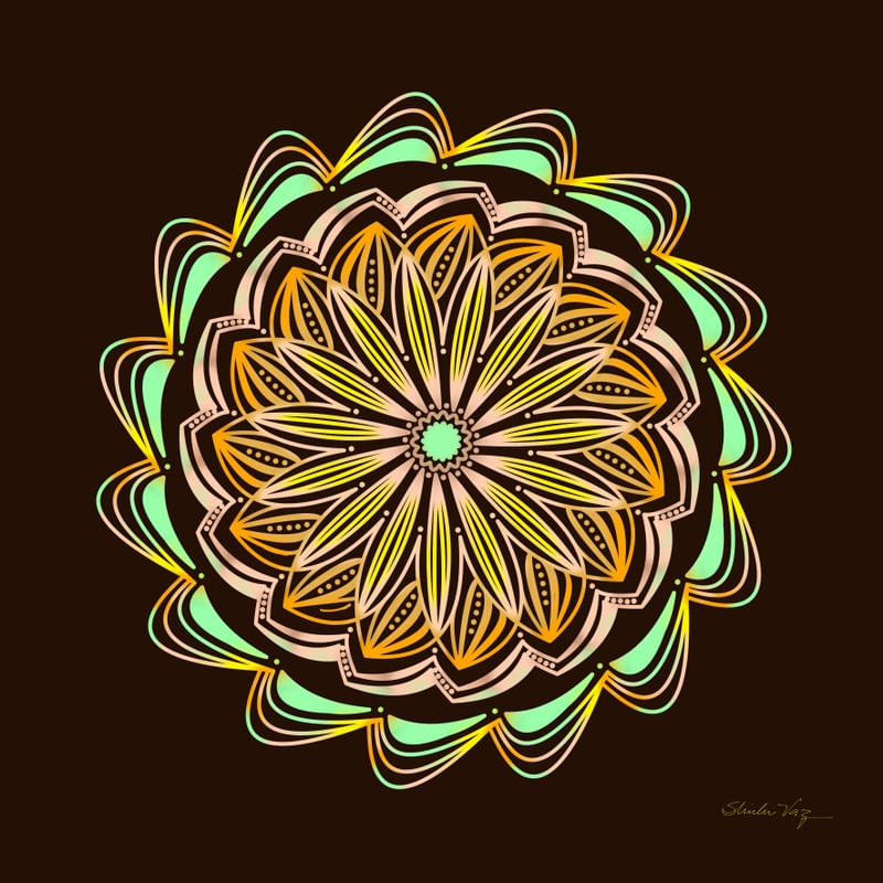 MANDALA MARGARIDA DE OUTONO