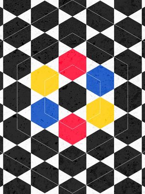 PRIMARY COLORS HEXAGONS