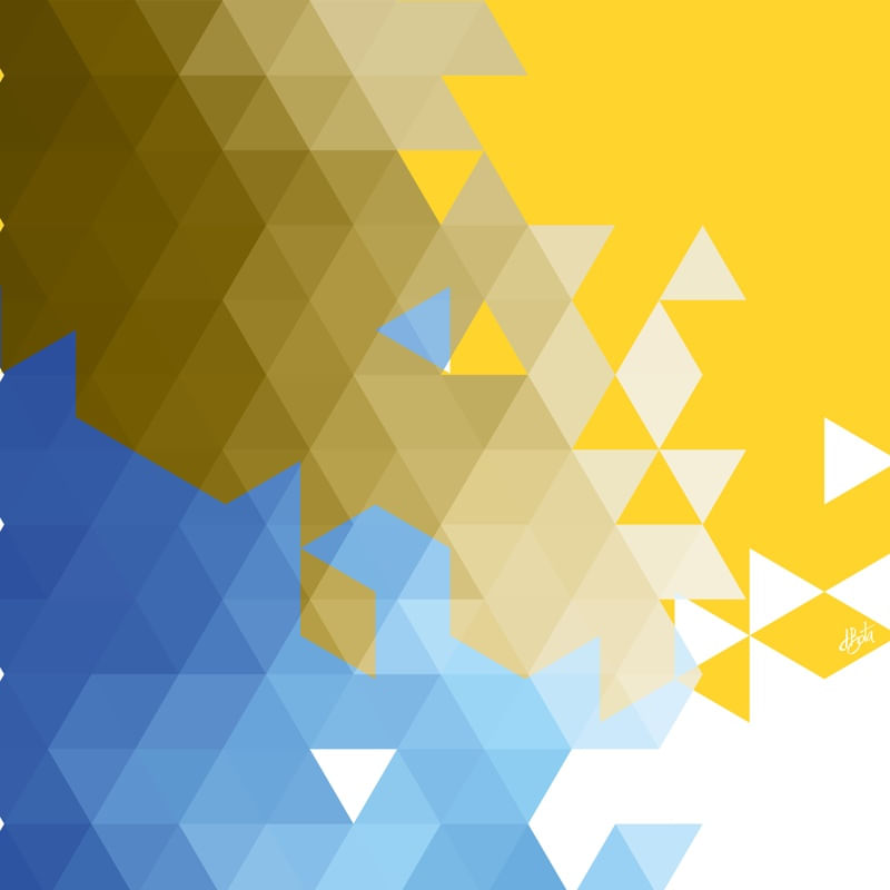 GEOMETRIC YELLOW BLUE