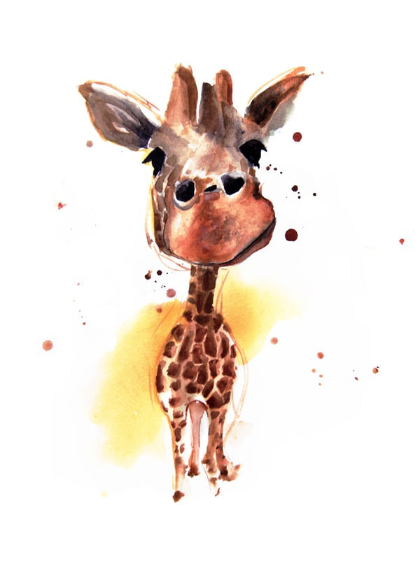 GIRAFO AQUARELADO