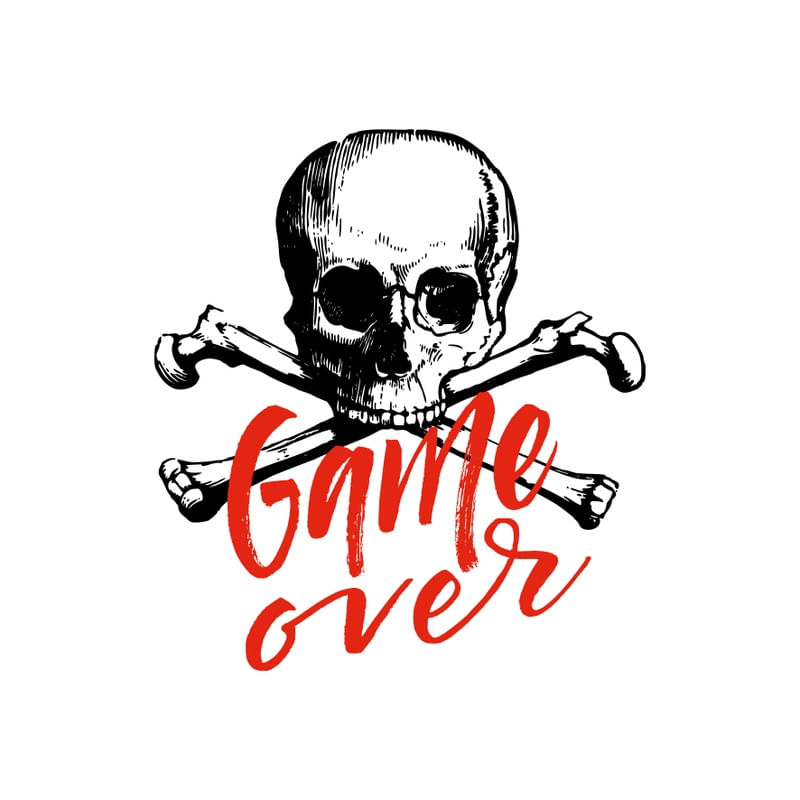 CARTAZ GAME OVER CAVEIRA