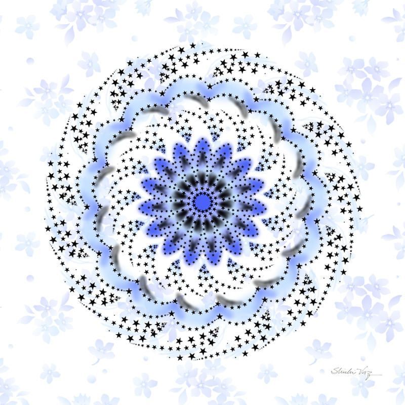 MANDALA ESTRELA AZUL