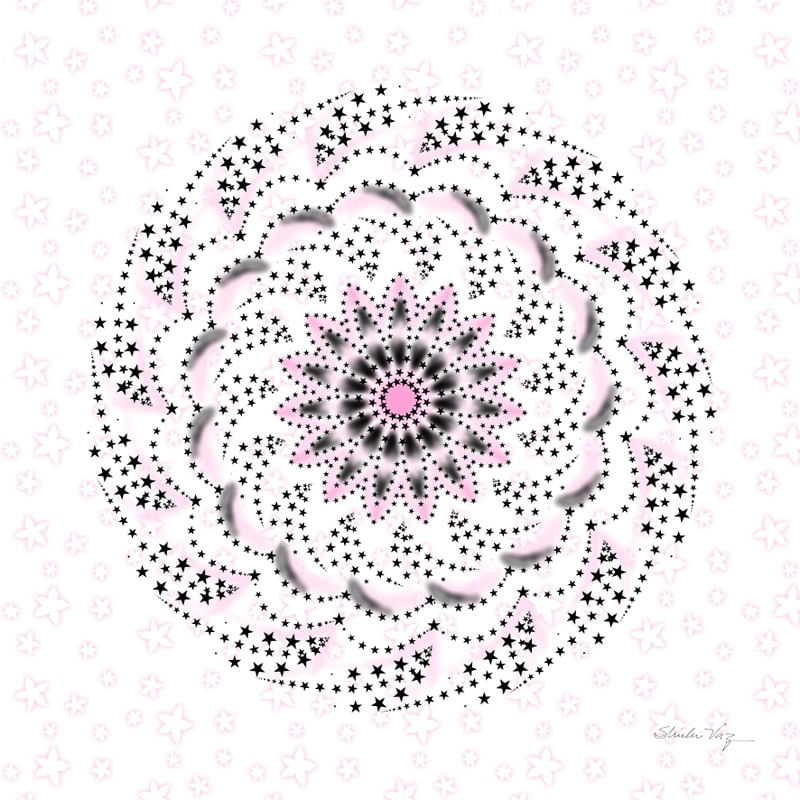 MANDALA ESTRELA ROSA