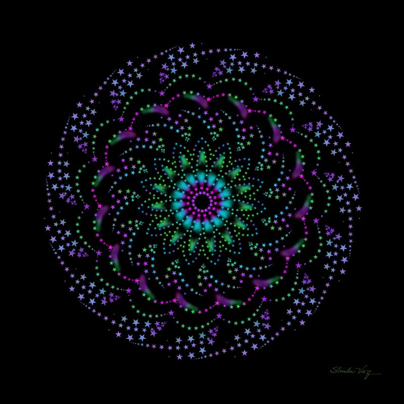 MANDALA ESTRELA NEON