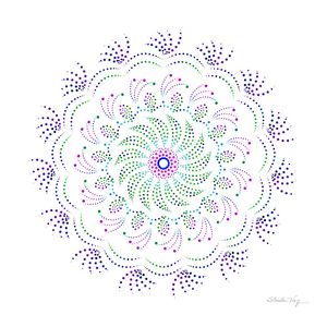 MANDALA PONTILHADA COLOR
