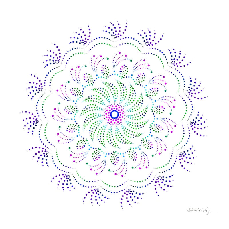 MANDALA PONTILHADA COLOR