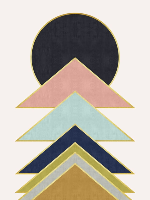 ABSTRATO COLORIDO E DOURADO