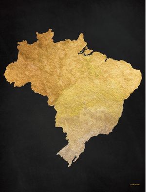 MAPA BRASIL METÁLICO