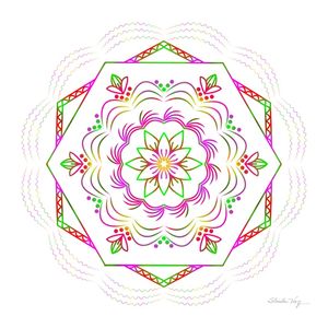 MANDALA FLOR DO CAMPO VERMELHA