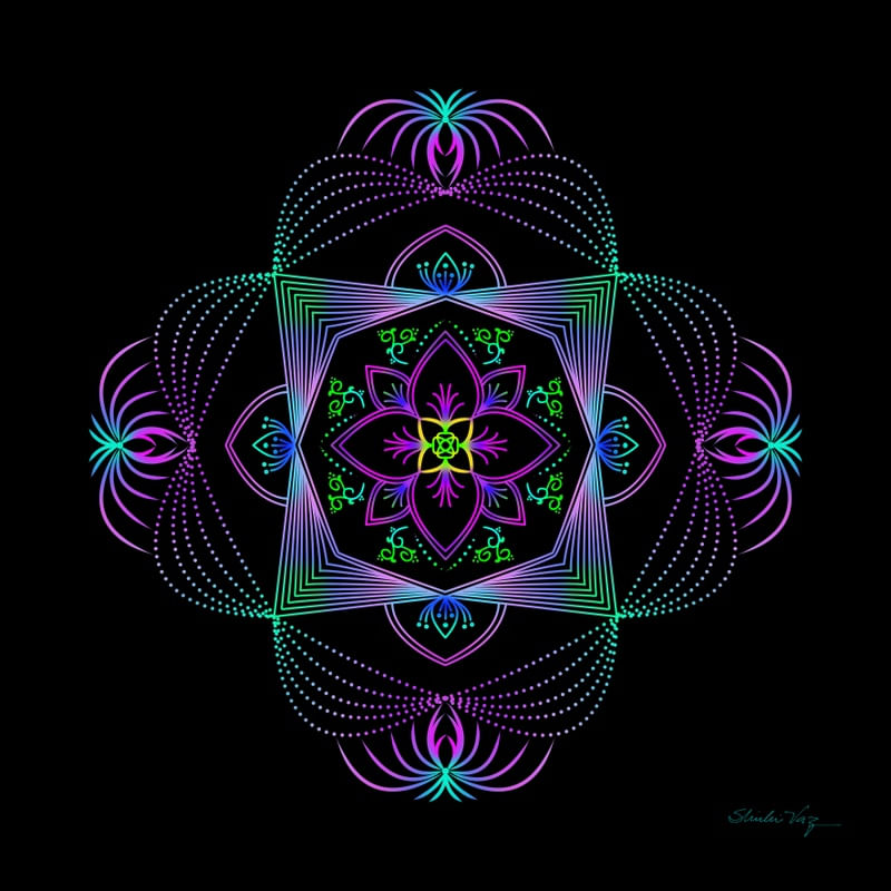 MANDALA HEMISFÉRIO NEON