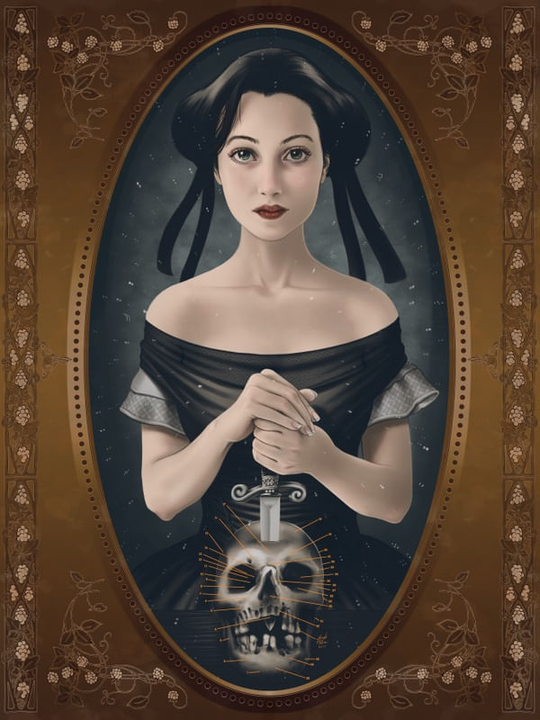GIRL AND SKULL