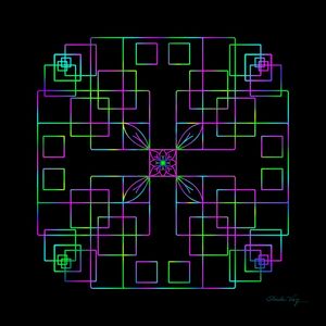 MANDALA SIMETRIA NEON
