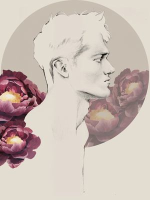 RETRATO COM FLORES II
