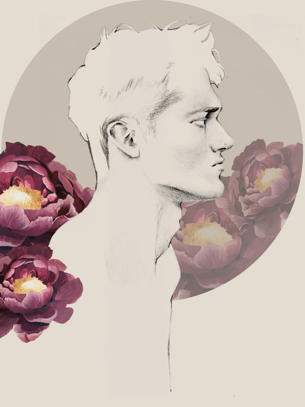 RETRATO COM FLORES II
