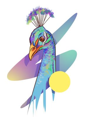 HOLOGRAPHIC PEACOCK
