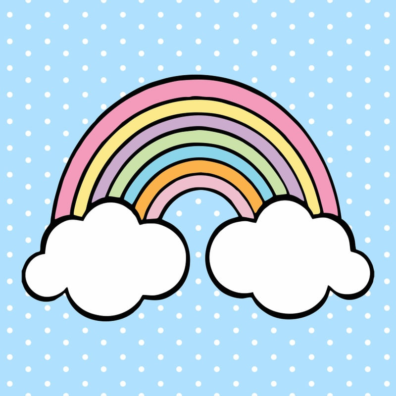ARCO IRIS E BOLINHAS