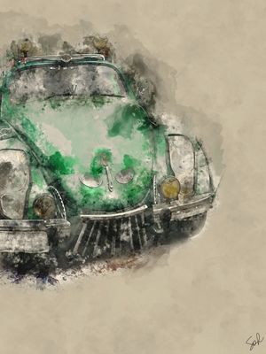 FUSCA AQUARELADO