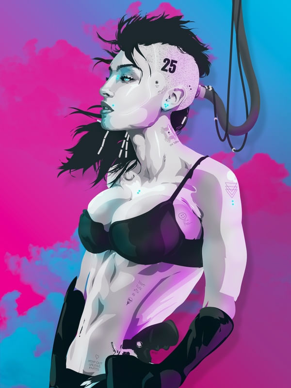 CYBERPUNK GIRL NO TEXT :: GIRL POWER