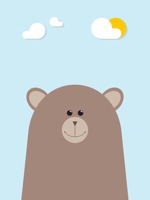 BROWN BEAR ? COLORFUL ILLUSTRATION