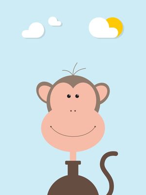 MONKEY ? COLORFUL ILLUSTRATION