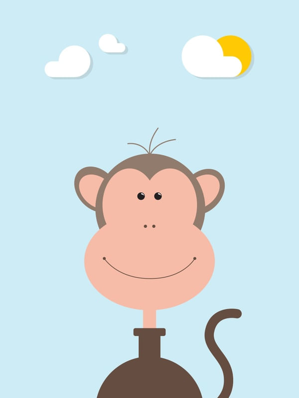 MONKEY ? COLORFUL ILLUSTRATION