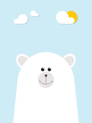 POLAR BEAR ? COLORFUL ILLUSTRATION