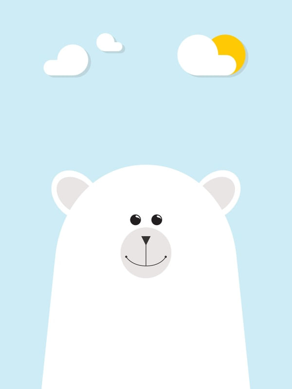 POLAR BEAR ? COLORFUL ILLUSTRATION