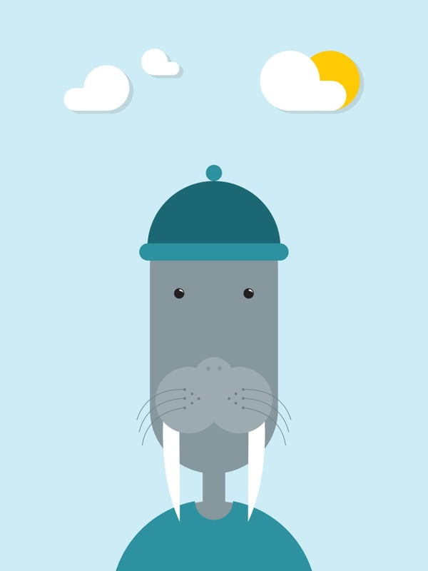 WALRUS ? COLORFUL ILLUSTRATION