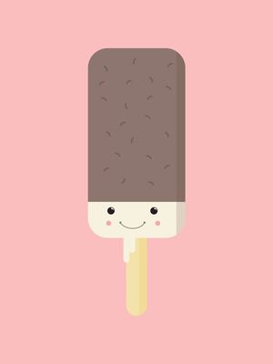 CHOCOLATE ICE CREAM ? COLORFUL ILLUSTRATION