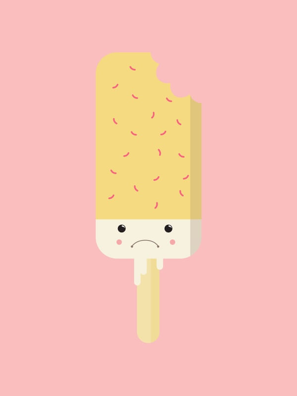 VANILLA ICE CREAM ? COLORFUL ILLUSTRATION