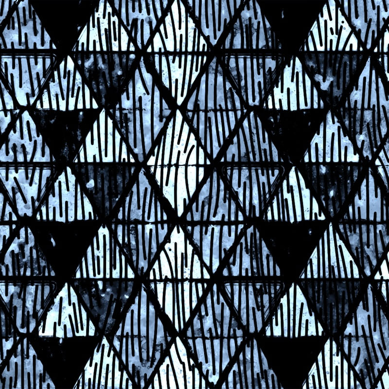 GEOMETRICO TRAÇO MÃO AZUL PROFUNDO