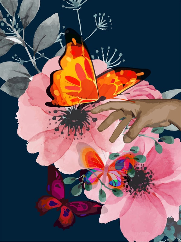 THE HAND AND THE BUTTERFLY