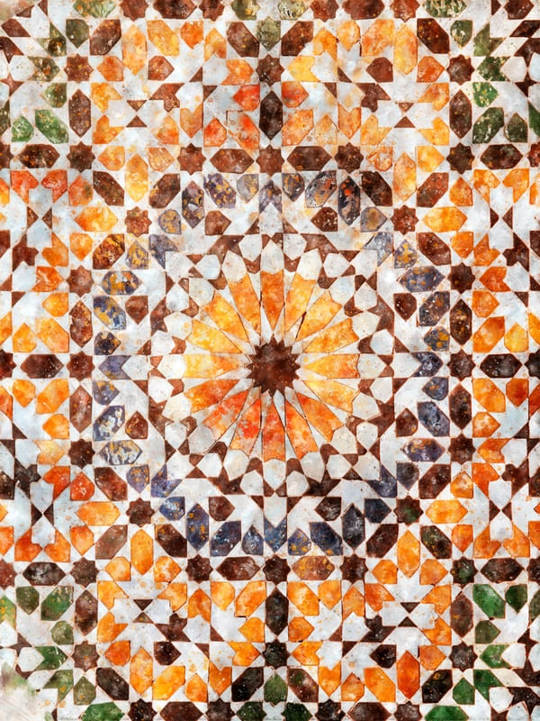 FLORAL GEOMETRICO AQUARELA AZULEJO