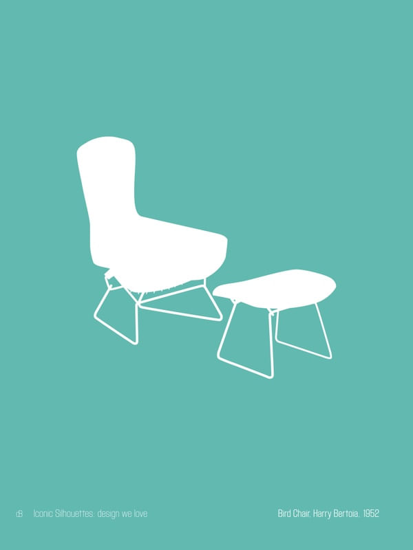 BIRD CHAIR, HARRY BERTOIA - ICONIC SILHOUETTES: DESIGN WE LOVE