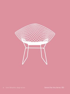DIAMOND CHAIR, HARRY BERTOIA - ICONIC SILHOUETTES: DESIGN WE LOVE
