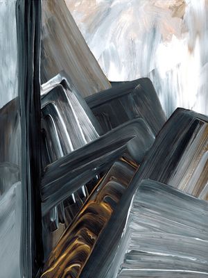 MOUNTAINS BETWEEN US 1, GREYSCALE GOLD