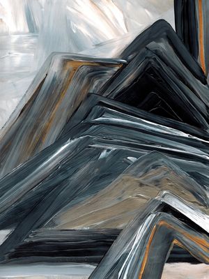 MOUNTAINS BETWEEN US 2, GREYSCALE GOLD