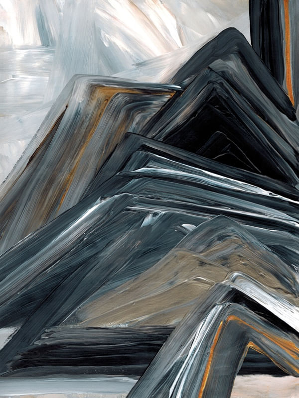 MOUNTAINS BETWEEN US 2, GREYSCALE GOLD