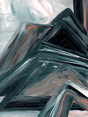MOUNTAINS BETWEEN US 2, TEAL ORANGE