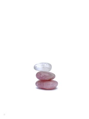 TOTEM DE CRISTAIS ROSA E BRANCO