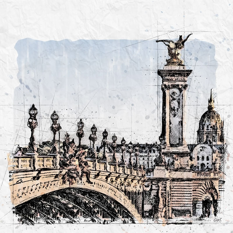 PARIS PONT ALEXANDRE 3 SKETCH