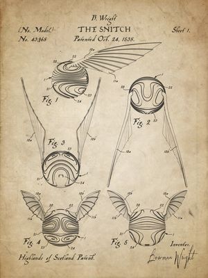 THE SNITCH PATENT POSTER - SEPIA