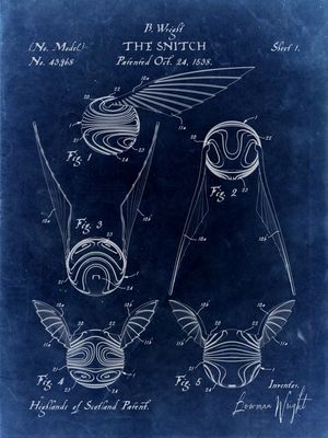 THE SNITCH PATENT POSTER - AZUL