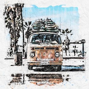 SURF VAN SKETCH