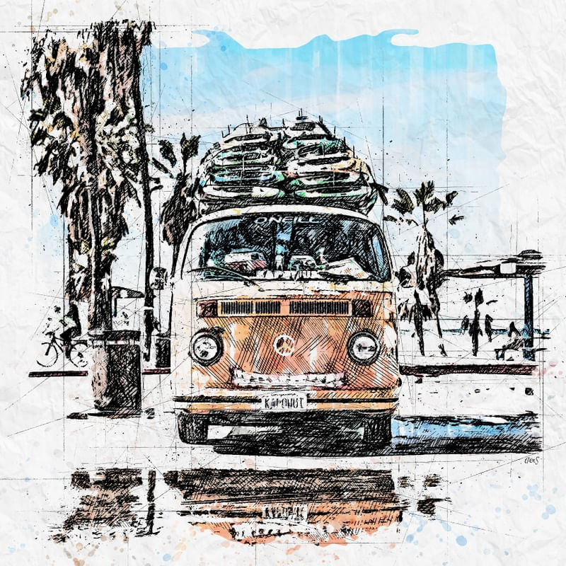 SURF VAN SKETCH