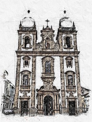 SKETCH IGREJA SÃO PEDRO DOS CLÉRIGOS RECIFE
