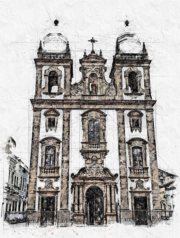 SKETCH IGREJA SÃO PEDRO DOS CLÉRIGOS RECIFE